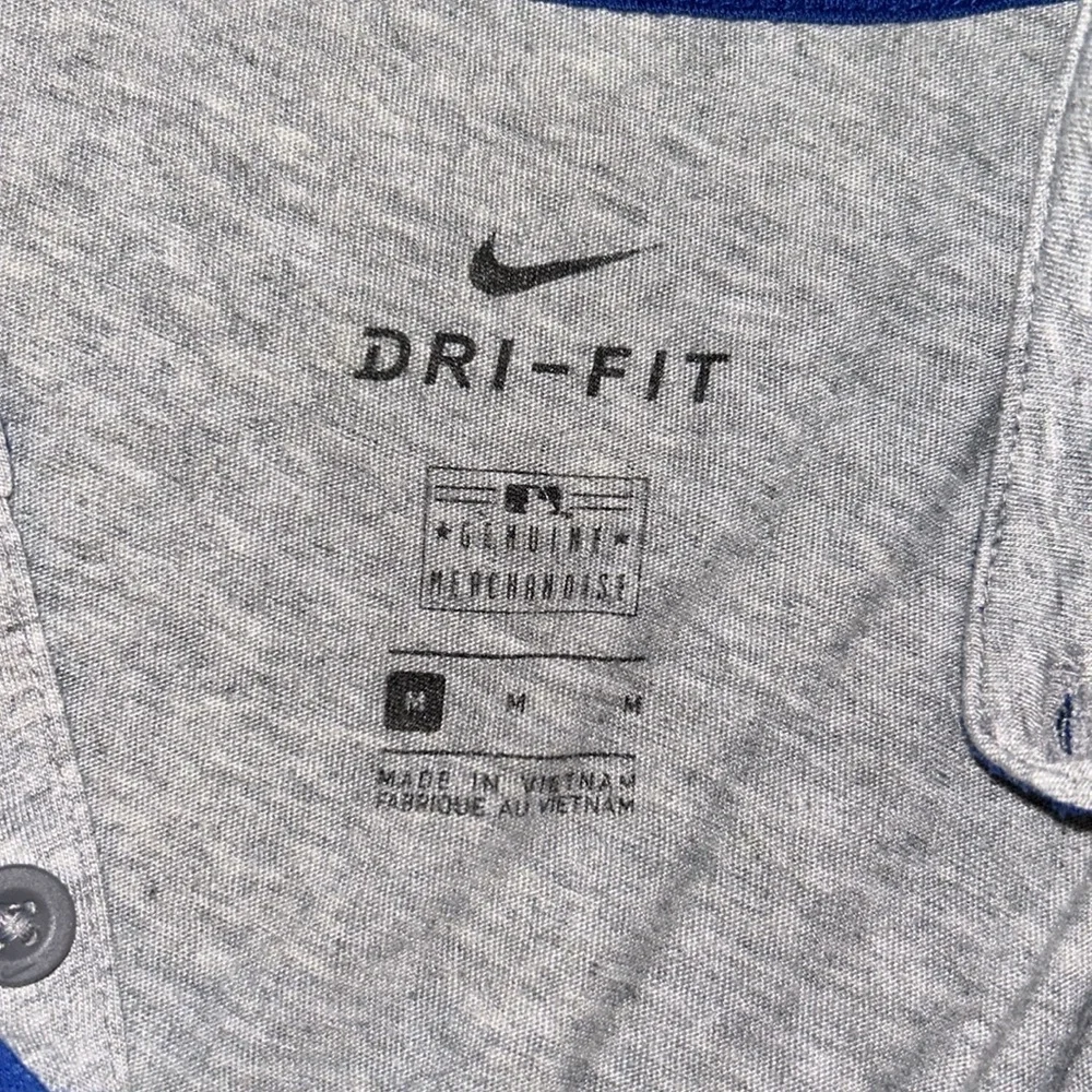 Nike MLB Dri Fit Texas Rangers Authentic 3/4 sleeve colorblock shirt mens medium - Picture 6 of 8